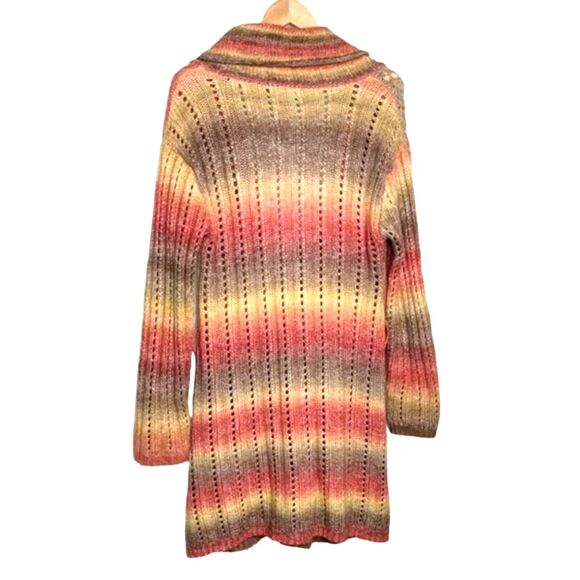 Modcloth The Last Summer Sunset Multicolor Longline Cardigan Granny Beachy Small - Picture 2 of 9